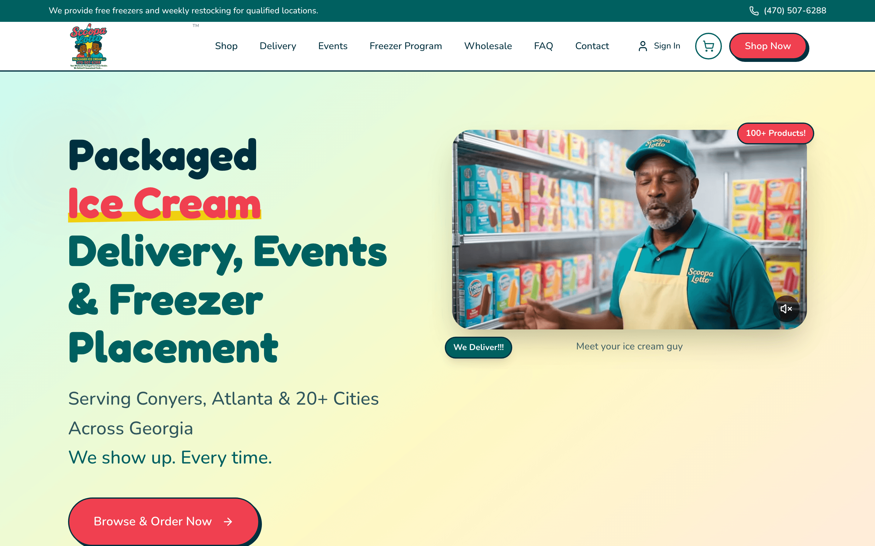 Screenshot of Scoopa Lotto — live client website